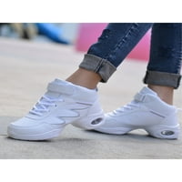 Moderne ženske udobne moderne cipele Na vezanje jazz plesne tenisice protuklizne joga cipele bijela siva 4,5
