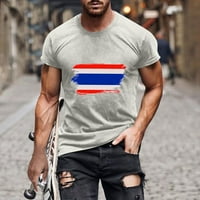 Rasprodaja Dana neovisnosti Erzazi 4. srpnja Muška ležerna odjeća s okruglim vratom popularni pulover s digitalnom