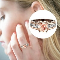 Ženski vintage prekrasan dijamantni srebrni zaručnički zaručnički bend prsten, 7