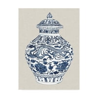 Zaštitni znak likovna umjetnost 'Antička kineska vaza III' platno umjetnost Melissa Wang