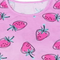 Wonder Nation Girls Stramberry tenk, majice i kratke hlače, 4-dijelove, veličine 4- & Plus