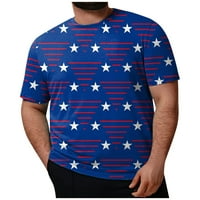 Muške majice majice za muškarce, Muške majice s američkom zastavom za Dan neovisnosti, Majica kratkih rukava od