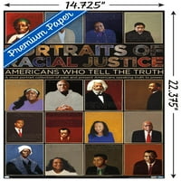 Portreti rasne pravde-plakat na zidu Amerikanci koji govore istinu, 14.725 22.375