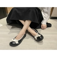 & / Ženske udobne natikače s okruglim nožnim prstima lagane cipele za hodanje Ležerne cipele s mašnom Crna 7,5