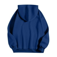 Ženska majica s kapuljačom, majice, Puloveri, ležerni vrhovi dugih rukava, majice s kapuljačom u plavoj boji,