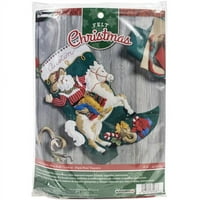 Buccilla V. set za nanošenje čarapa od filca, kauboj Djed Mraz