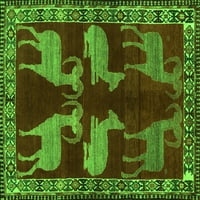 Tradicionalni pravokutni perzijski tepisi u zelenoj boji tvrtke, 5' 8'