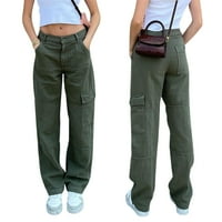Žene široke traperice s vrećama s niskim strukom hlače ležerne ravne hlače Vintage 90s ulična odjeća