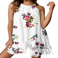 Ženska haljina s majicom u A-listi, jednobojne kratke mini haljine, cvjetni sarafan, besplatni broj na plaži.