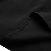 Haljine za lashall za žene, ženska džepna haljina dame vrat ležerna dugačka haljina plus veličina, crna, m