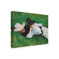 Zaštitni znak likovne umjetnosti 'Dvije djevojke na travnjaku' platno umjetnost Johna Singer Sargent