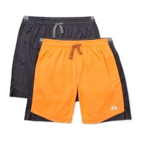 Russell Boys 4- Solid Active Shorts, 2-Pack