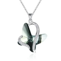 Leptir rodni kamen kristalna ogrlica sterling srebrni nakit leptir majke matične darove chirstmas rođeni pokloni