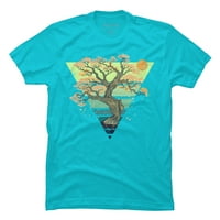 Ljetno stablo Muška oceanska plava grafička majica - Dizajn ljudi 2xl
