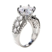 Kap vode u obliku punog dijamanta Ljubavni bakreni prsten modni šuplji prsten