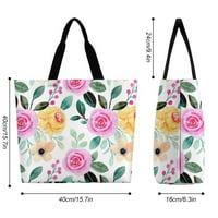 Cvjetne vrećice za višekratnu upotrebu velike sklopive torbe za kupovinu s ojačanim ručkama Vodootporna izdržljiva