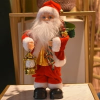 Božićni ukras Djeda Mraza električna slatka lutka s baterijom s gumbom