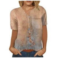 Majice kratkih rukava za žene Vintage majice s grafičkim printom bluze casual Plus size osnovni vrhovi puloveri