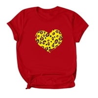 odjeća ženska ljubav majice s kratkim rukavima s kratkim rukavima s leopard printom