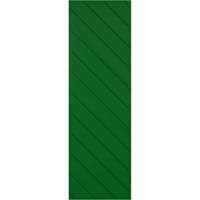 Ekena Millwork 15 W 59 H TRUE FIT PVC DIAGONALNI SLAT MODERNI STIL SIDANJE SICIDINSKIH BOLESA, Viridian Green