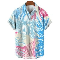 Nova havajska košulja za muškarce majica Na plaži kratkih rukava s gumbom na reveru muška košulja modna ležerna