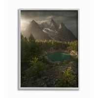 Stupell Industries jezero i planinski epski krajolik fotografija uokvirena zidna umjetnost ENRICO FOSSATI