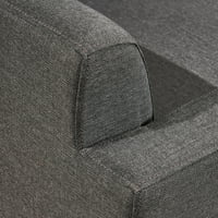 Crosby na otvorenom tapeciranim stolicama od tkanine od tkanine, set od 2, tamno siva