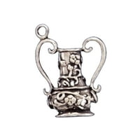 Sterling silver 30 Bo lanac 35 prekrasna detaljna ogrlica s privjeskom za cvjetne vaze
