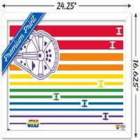 Zidni plakat Ratovi zvijezda: Saga-ponos milenijskog sokola, uokviren 14.725 22.375