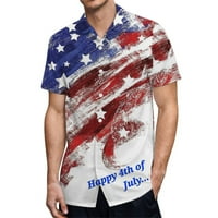 Muški 3-inčni digitalni tisak s džepom i kopčom na reveru majica kratkih rukava kardigan Retro bluze s cvjetnim