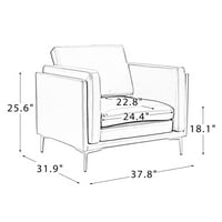 Akcent stolica s rukama, moderna jednostruka kauč na sofi čitajući naslona, ​​tapecirana bočna stolica s tuftiranim