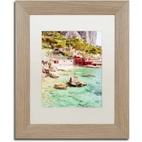 Zaštitni znak likovna umjetnost 'Capri Marina' platno umjetnost Ariane Moshayedi, bijela mat, okvir breze