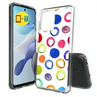 TalkingCase tanka futrola za telefon kompatibilna za Motorola Moto G 5G, Polka Dot Print, W kalem stakleni zaslon,