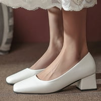 Iopqo ženske srednje potpetice proljetne žene jednostavne i modne casual plitke usta debela peta cipele s srednjim