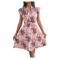 Ženska modna proljetna i ljetna moda plus haljina od haljina od sloja cvjetna haljina s oblikovanjem suknje haljina