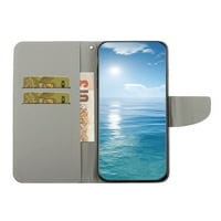 Torbica za novčanik od 5 inča s magnetskim zatvaračem, torbica od PU kože s utorom za kartice, postoljem i remenom