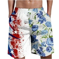 Muške kratke hlače za plažu s američkom zastavom, ljetne kupaće gaće Plus veličine, muške havajske kratke hlače