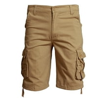 Muške kratke hlače, jednobojne teretne sportske hlače, Ležerne hlače, half-combinezon, kombinezon s džepovima,