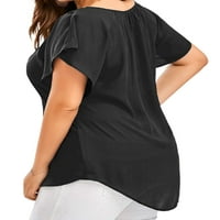 Ženske majice s raširenim rukavima ženska široka ljetna majica za slobodno vrijeme crna 3 inča