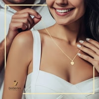 Privjesak za srce 14k ZLATO ispunjen 24 ogrlica Set Bo lanac kubični cirkonij šarm nakit za žene odrasla žena