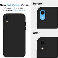 iPhone XR futrola, silikon je nadogradio [kvadratni rubovi] i [kamera zaštita] futrola s mekom oblogom protiv