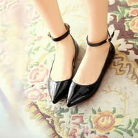 Ženske sandale Plus size, obične ravne cipele od Lakirane kože sa šiljastim prstima