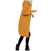 Ženske casual dukserice s patentnim zatvaračem duge tunike Dukserice Jakne modni kaput s kapuljačom plus size