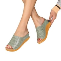 ECZIPVZ Ženske cipele ženske ravne sandale Ljetne boemske plaže stanovi elastični remen za gležnjeve udoban t-trap