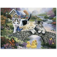 Purrfect Day 'Canvas Art by Jenny Newland