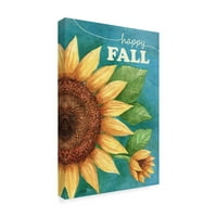 Zaštitni znak likovna umjetnost 'Happy Fall Sunflower' platno umjetnost Melinda Hipsher