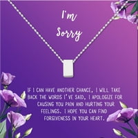Anavia, žao mi je, ogrlica s darovnim karticama za ispriku, darovi za ispriku, oprosti darovi za ispriku za ženu,