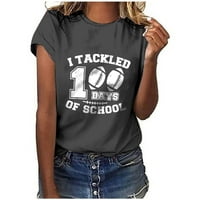Sretna 100. Godišnjica škole, dani učitelja, fakultetska majica, radni vrhovi kratkih rukava, košulja sa smiješnim