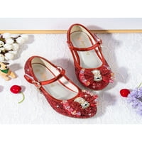 Ferndule Girl's Mary Jane sandal sandala s lukom cipele pjenušave princeze cipele casual sjajni škola niska potpetica