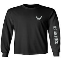 S. Air Force sivi rukav tisak majice s dugim rukavima za odrasle